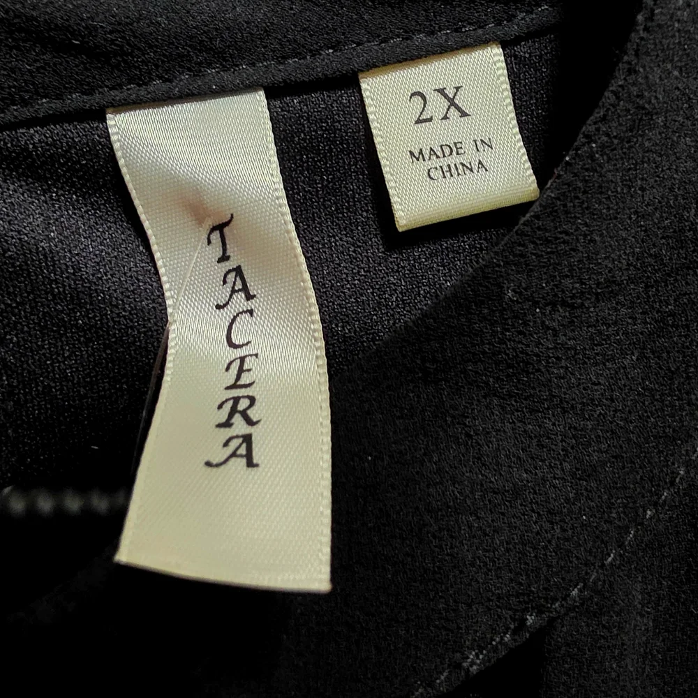 Tacera Elegant Black Long Sleeve Dress, Woman 2X - Picture 7 of 9